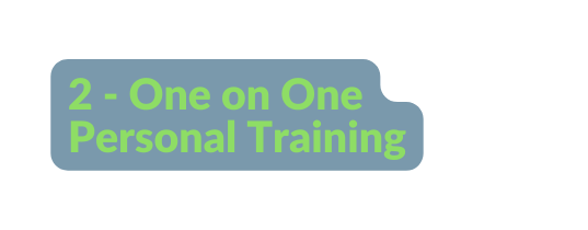 2 One on One Personal Training